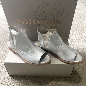 Musse & cloud silver leather cut-out sandals -CIARA